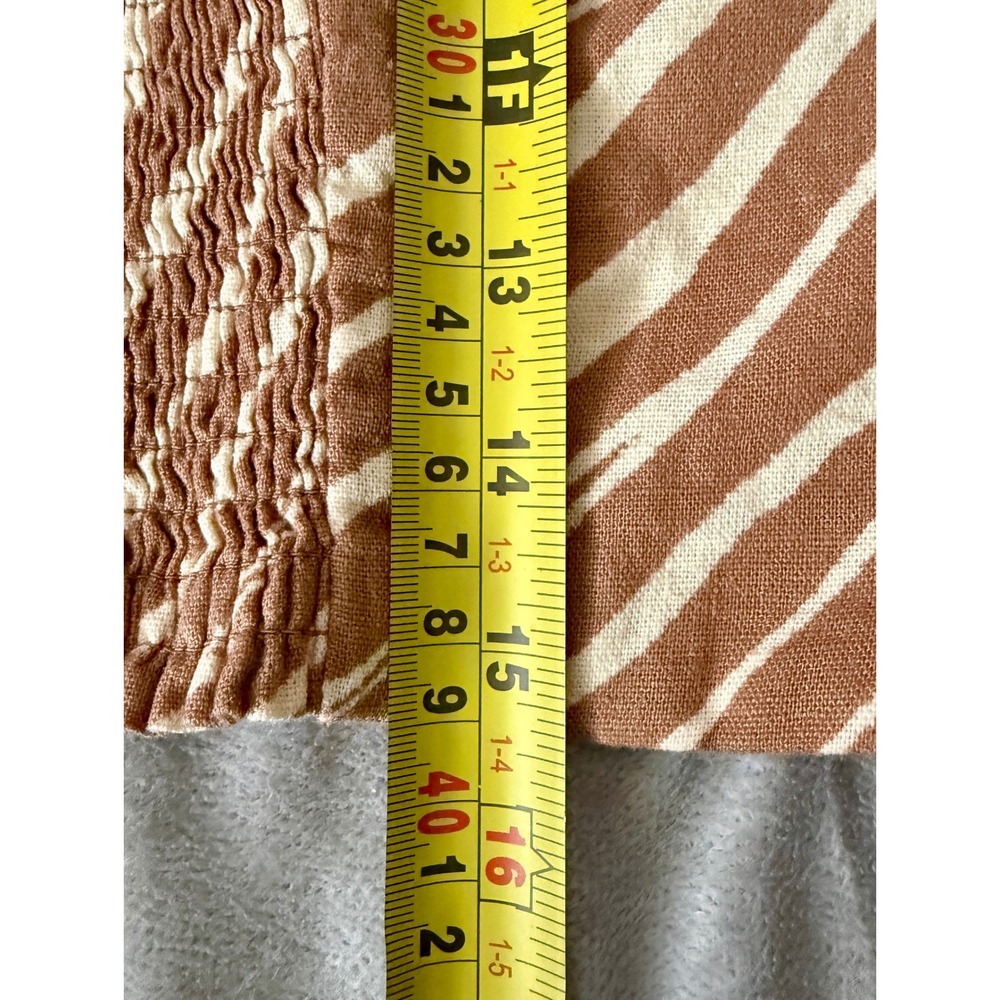 A New Day Crop Top Women Small Brown New Zebra Print Linen Blend Sweetheart - Picture 6 of 6